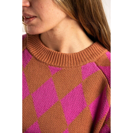 Sweater Rombos Fucsia