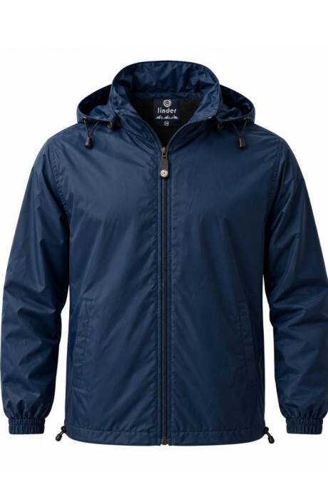 Campera impermeable forro polar Azul marino