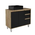 MUEBLE DE BAÑO 100 CM SIN BACHA - NEGRO MUEBLE DE BAÑO 100 CM SIN BACHA - NEGRO