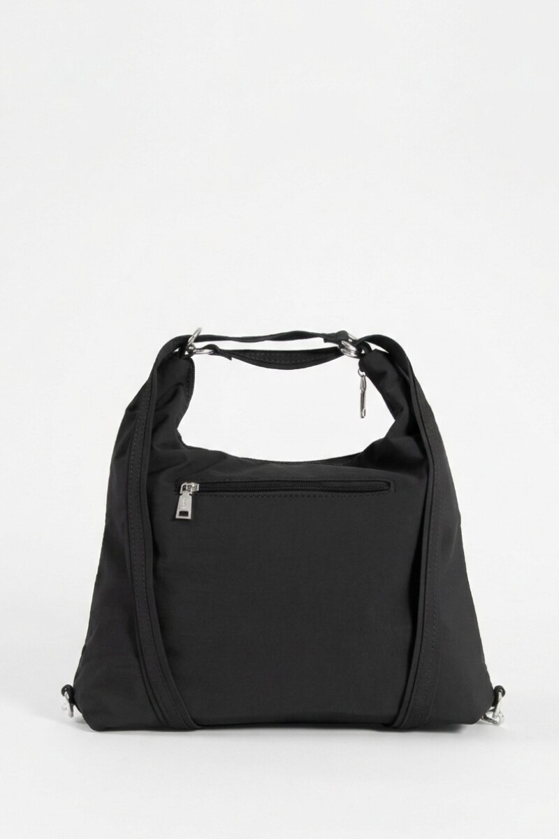 Hobo mochila con llavero removible negro
