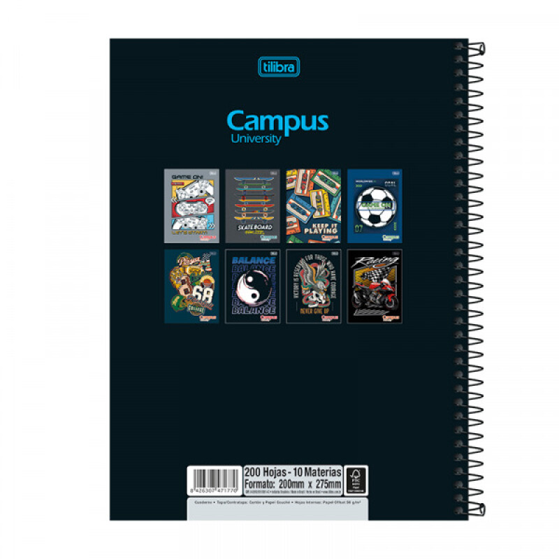 Cuadernola Action Tilibra Campus University Td Rayada Con Espiral 200 Hojas #CUADERNOLA ACTION TILIBRA CAMPUS UNIVERSITY TD RAYADA CON ESPIRAL 200 HOJAS