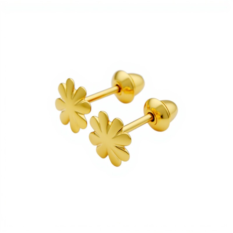 Abridores Trébol-Oro 18k-Sin piedra-AB9540 sinpiedra