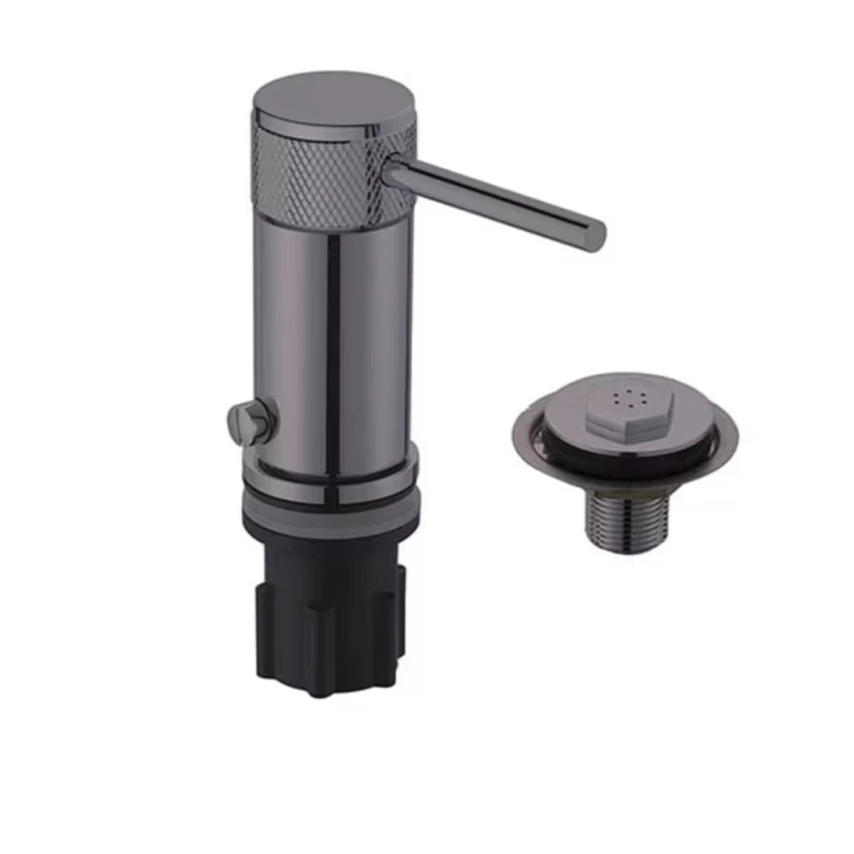 Grifería De Bidet Monocomando Con Transferencia Fasano Grafito 