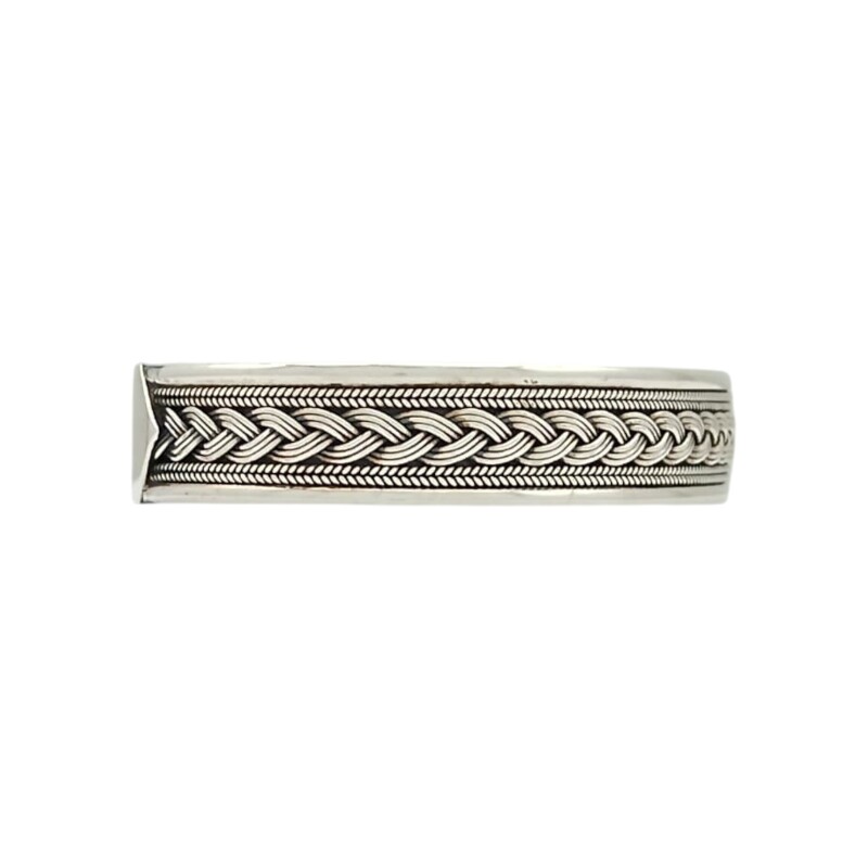 Brazalete trenzado con borde-Plata 925-Sin Piedra-BR3011 sinpiedra