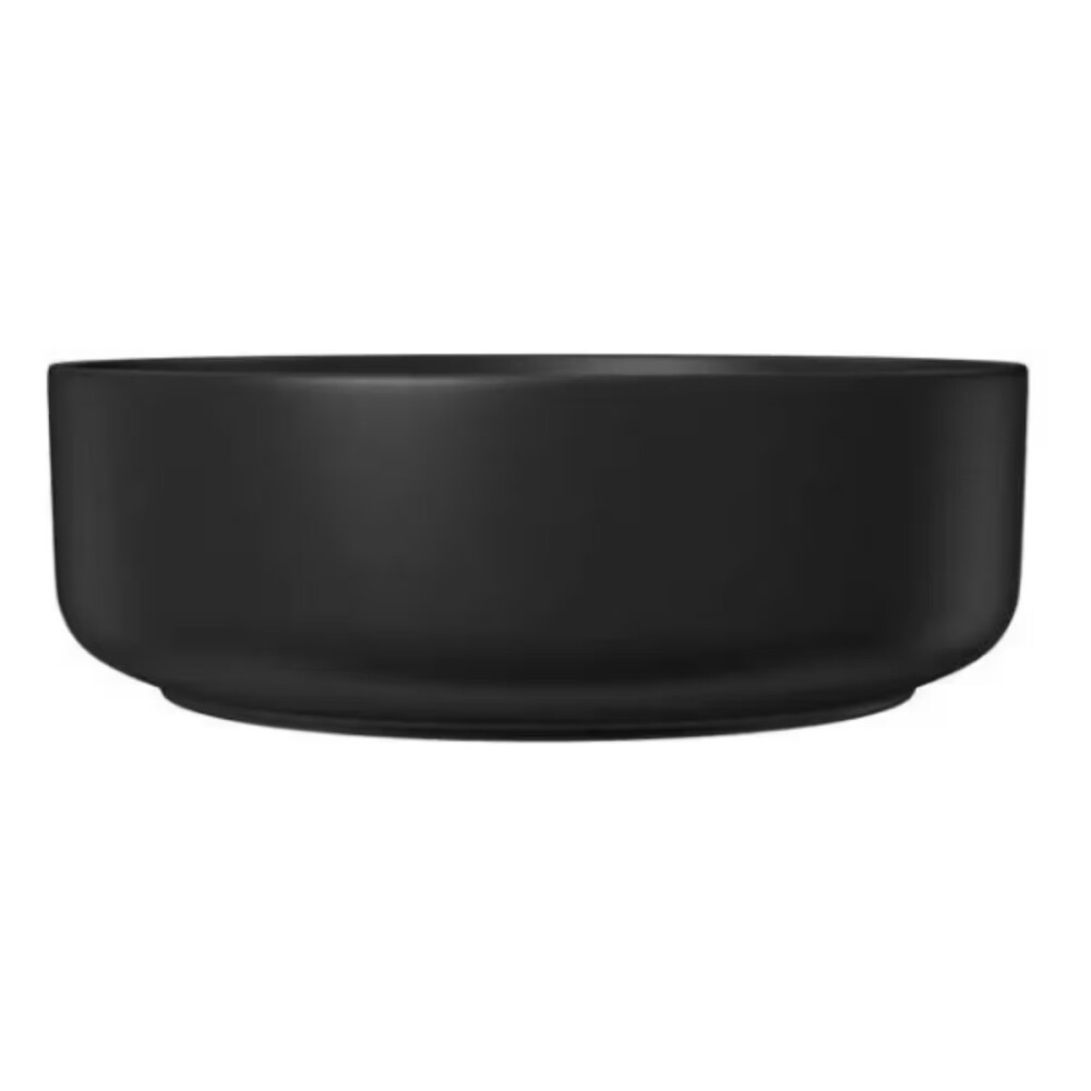 Bacha de apoyo redonda 40 cm c/mesa negro mate Deca Bacha De Apoyo Redonda 40 Cm C/mesa Negro Mate Deca