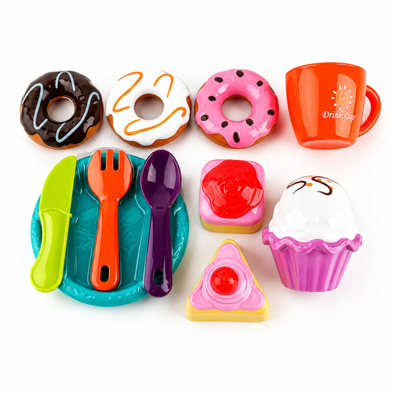 Set Postres Juguete Infantil Donas Helado Juego Rol Cocina Set Postres Juguete Infantil Donas Helado Juego Rol Cocina