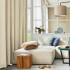 Cortina 100% Blackout 2Paños 140x220 Textura Lino Doble Faz Variante Color Beige