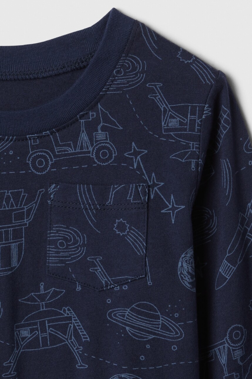 Remera Grafico Manga Larga Toddler Niño Tapestry Navy