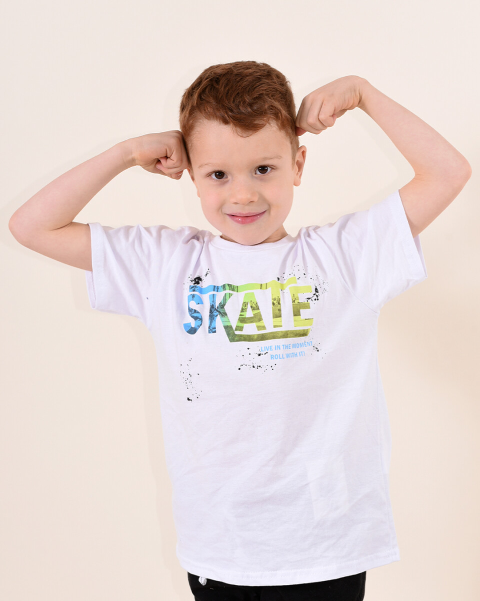 REMERA SK8 - BLANCO 