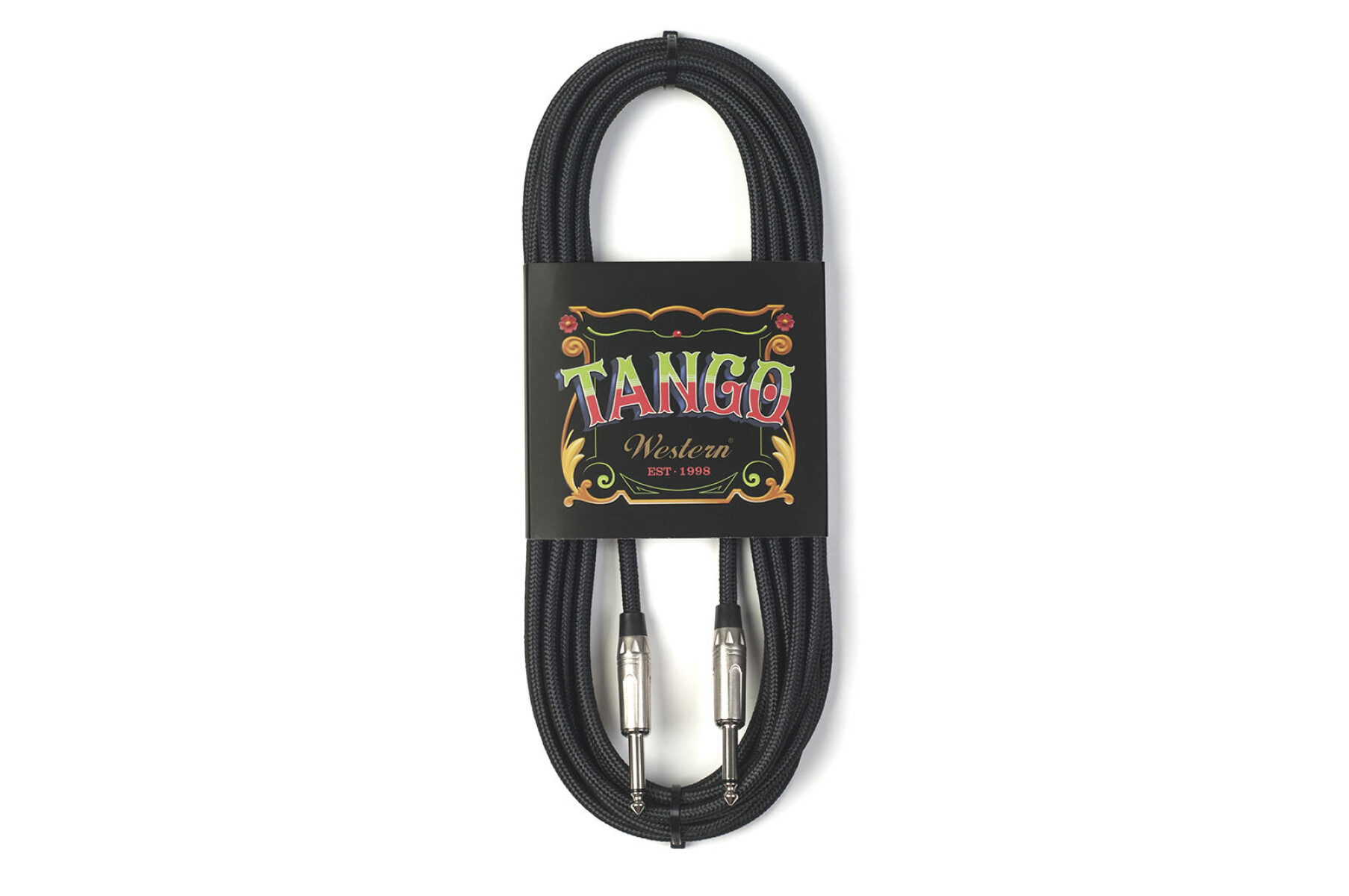 Cable Western Plug Mono 3 mts tela negro Tango Recto-recto 