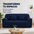 Cubre Sofá Elástico Elastizado Funda 3 Cuerpo Plaza Variante Color Azul