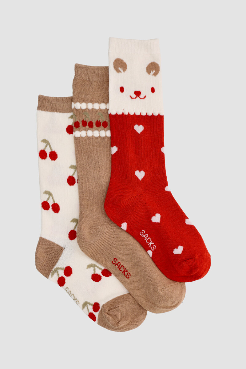 Pack x3 3/4 inf diseños algodón infantil - Variante 28 