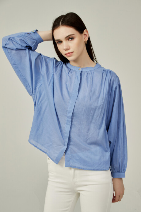 Blusa Booth Azul Grisaceo