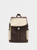Mochila Color Block De Nylon Para Portátil 15" marron