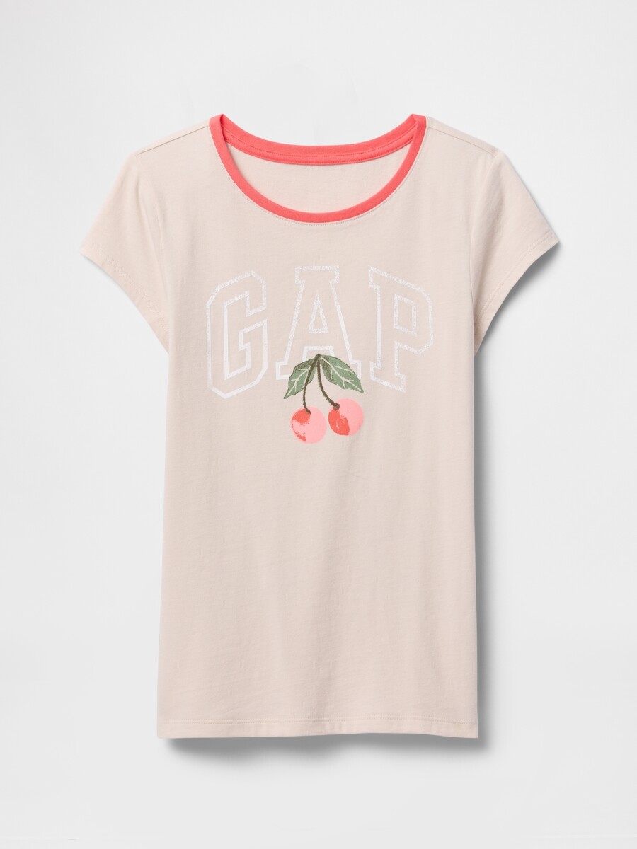 Remera Logo Gap Niña - Oyster 083 