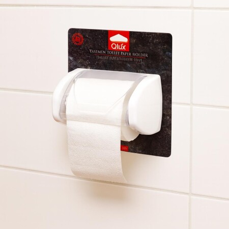 PORTA PAPEL HIGIENICO DE PARED CON TAPA Blanco