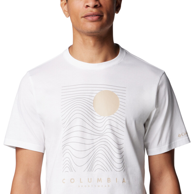 Remera Seasonal Logo Tee Hombre White, Linear D