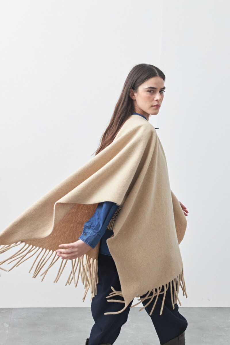 PONCHO FAVA Beige