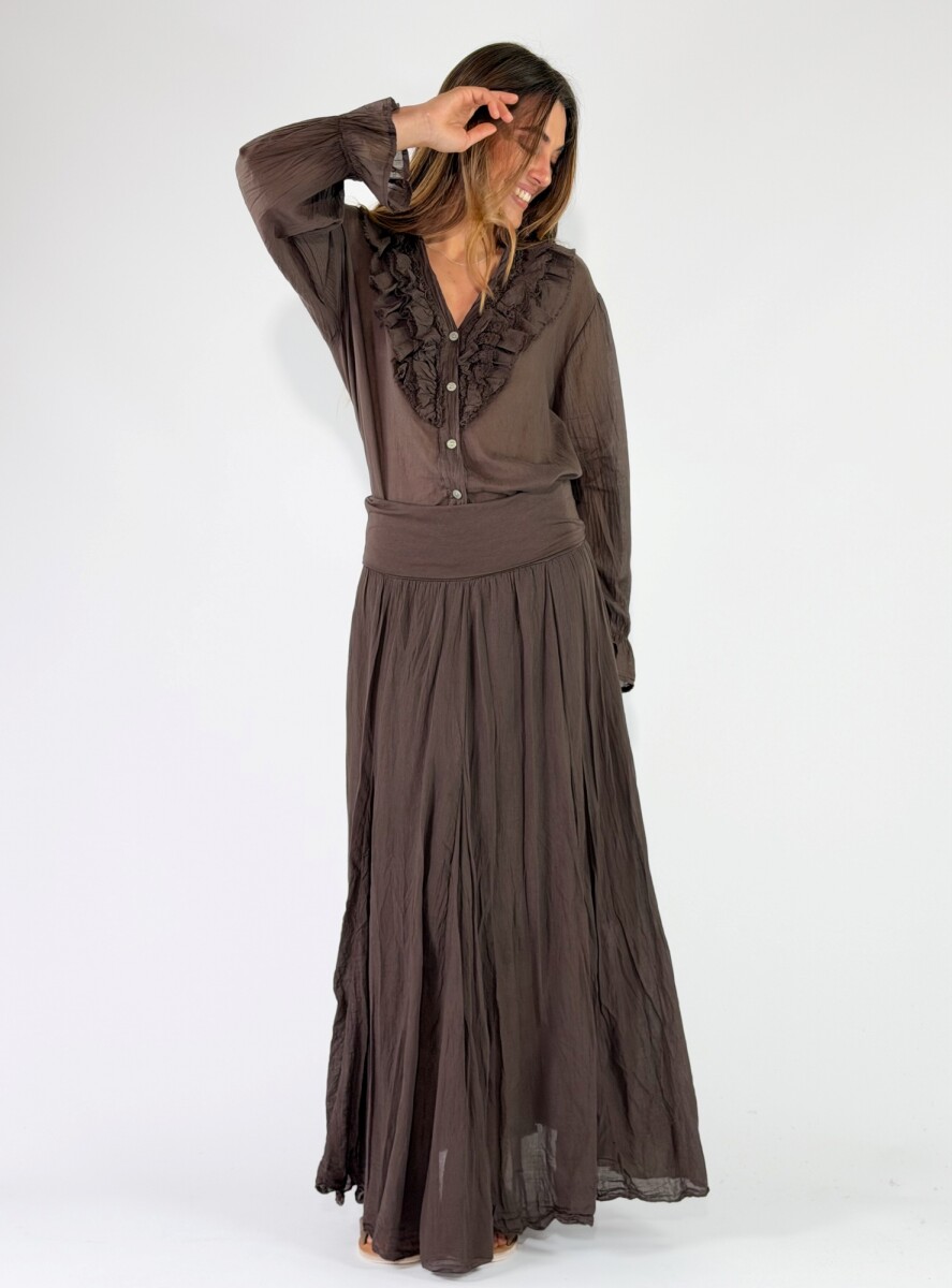 POLLERA BRENTA - MARRON 