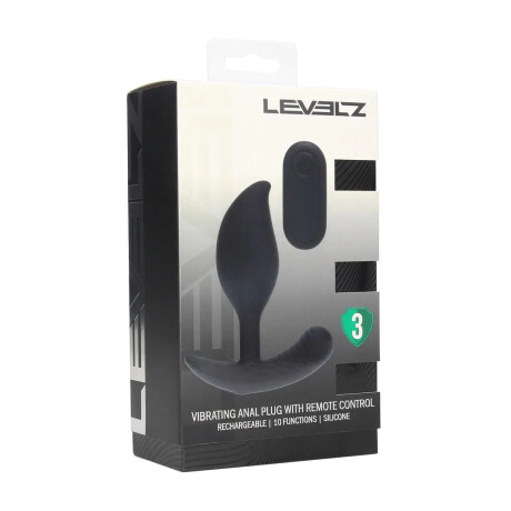 Levelz Silicone Anal Plug with Remote Control - Black Levelz Silicone Anal Plug with Remote Control - Black
