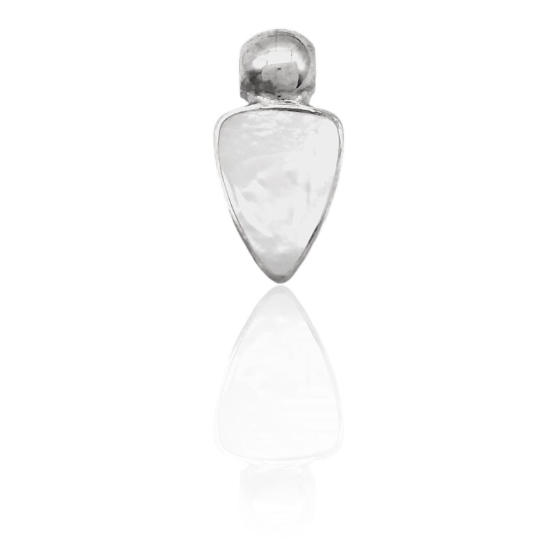 Dije Colgante Triángulo-Plata 925-Nacar-CP3764 conpiedra