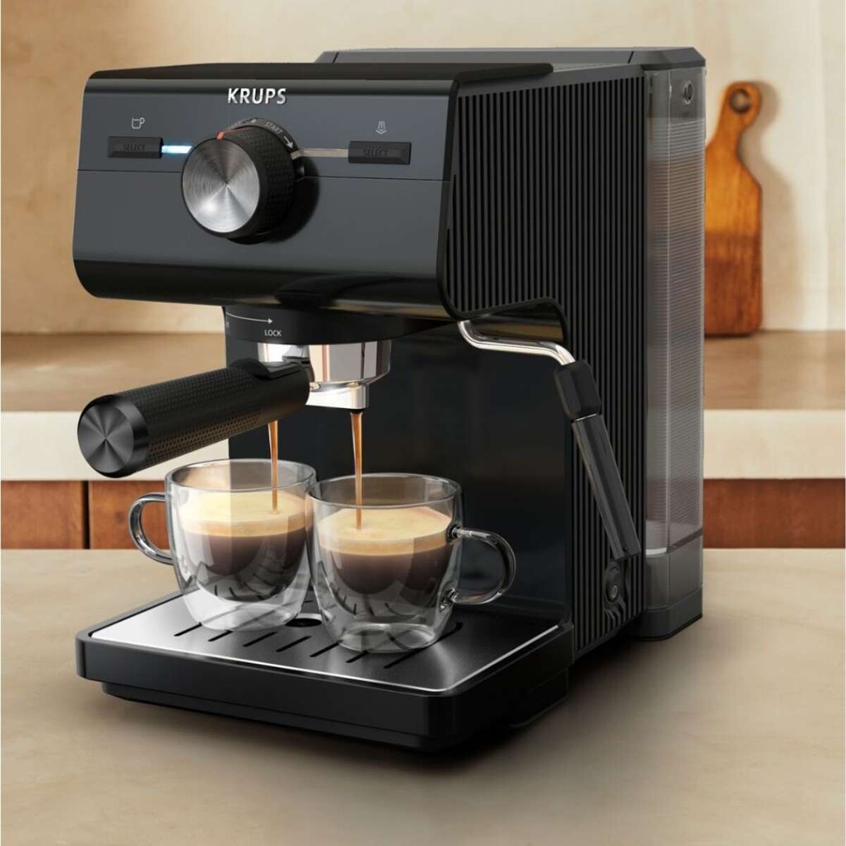Cafetera Espresso Krups Authentic Con Espumador - Color Gris 