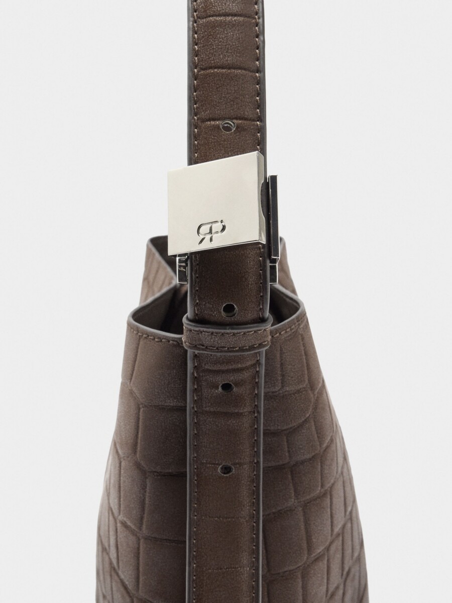 Bolso De Hombro Con Grabado Animal marron