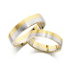 Par De Alianzas 4 Mm Oro 18 K Dos Tonos Par De Alianzas 4 Mm Oro 18 K Dos Tonos