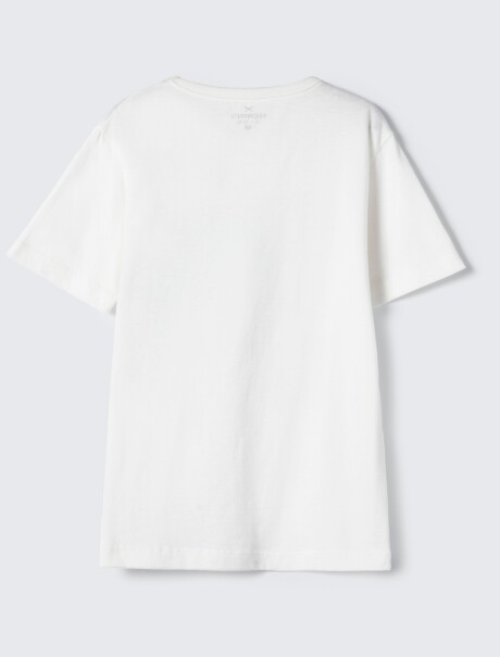 CAMISETA DE NIÑO MANGA CORTA ESTAMPADA BLANCO