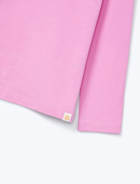 POLERA INFANTIL DE CUELLO ALTO ROSADO