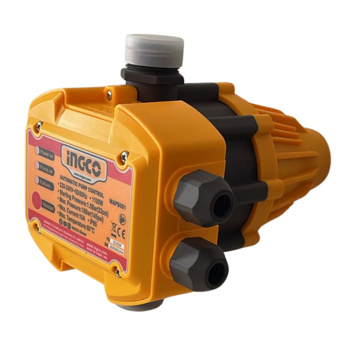 Press Control automático para bomba de agua Ingco 1" 10Bar 