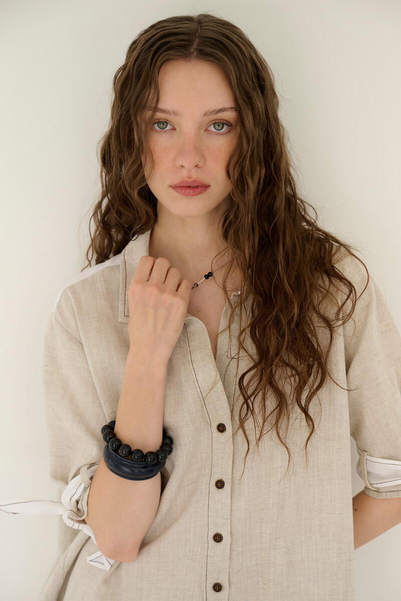 VESTIDO LINO POLO BEIGE