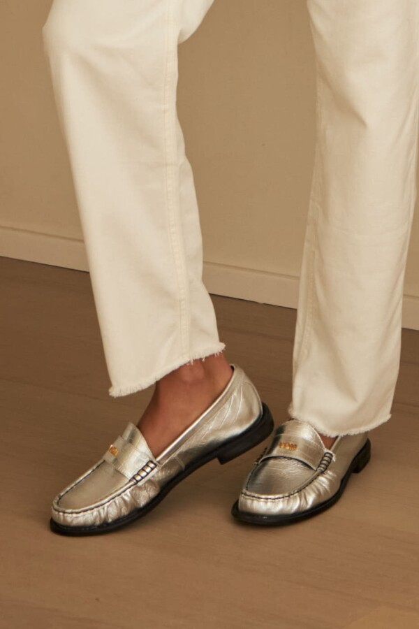 Mocasín Croco Silver