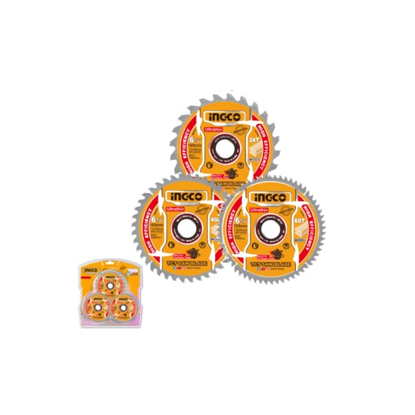 SET X3 DISCOS FINO 6 1/2" 165MM INGCO Set X3 Discos Fino 6 1/2" 165mm Ingco