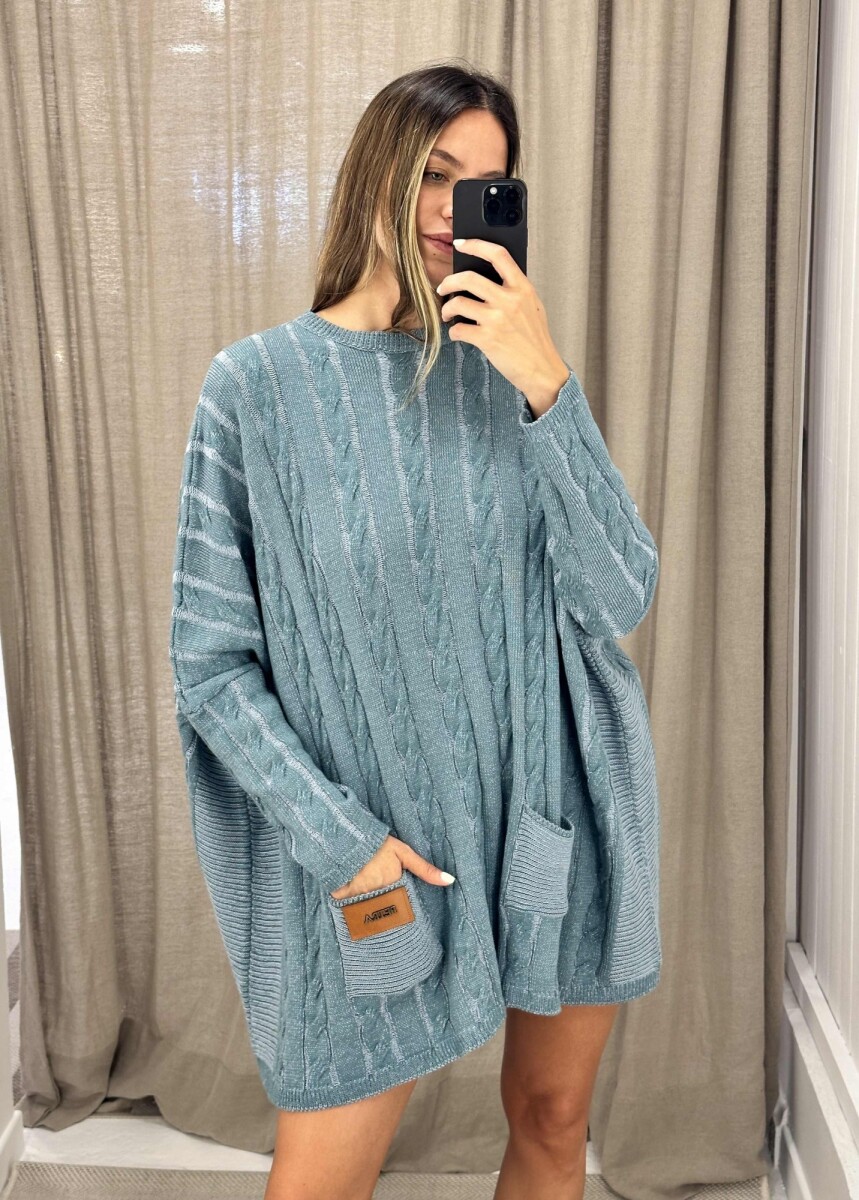 Sweater Oceano - Verde/Celeste 