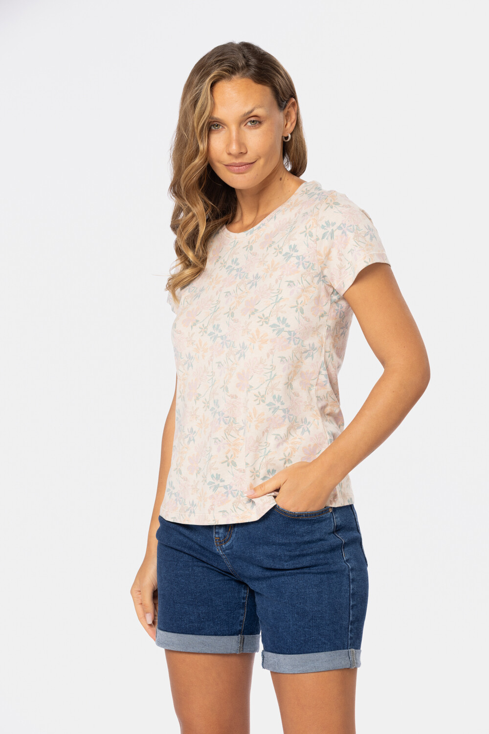 REMERA ESTAMPADA Beige