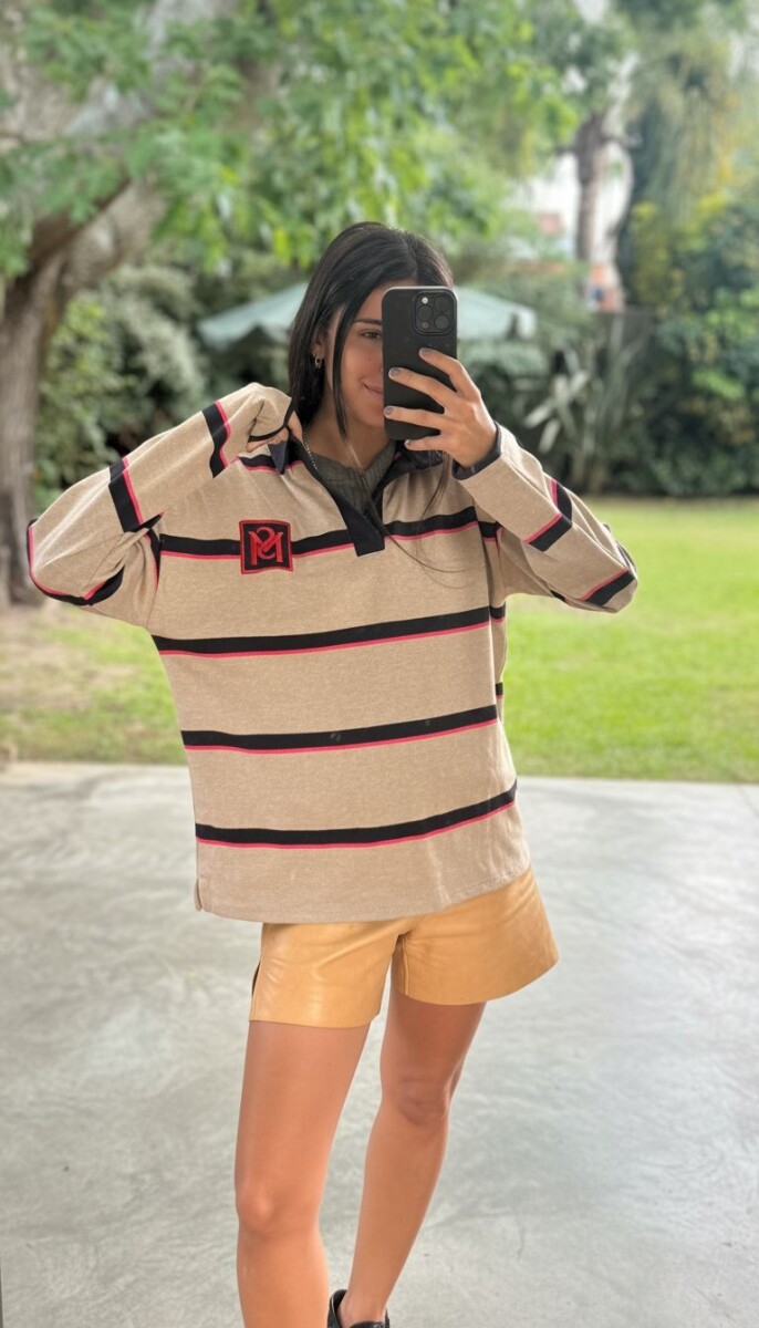 Tercer Tiempo Sweater - Beige / Fucsia 