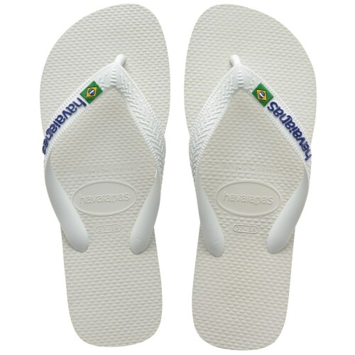 Ojotas Havaianas Brasil Logo Blanco