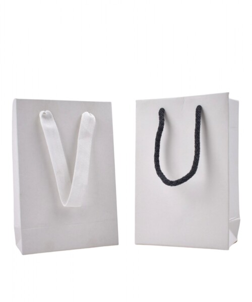 Bolsa cartulina laminada 10x05x15 cm BLANCO