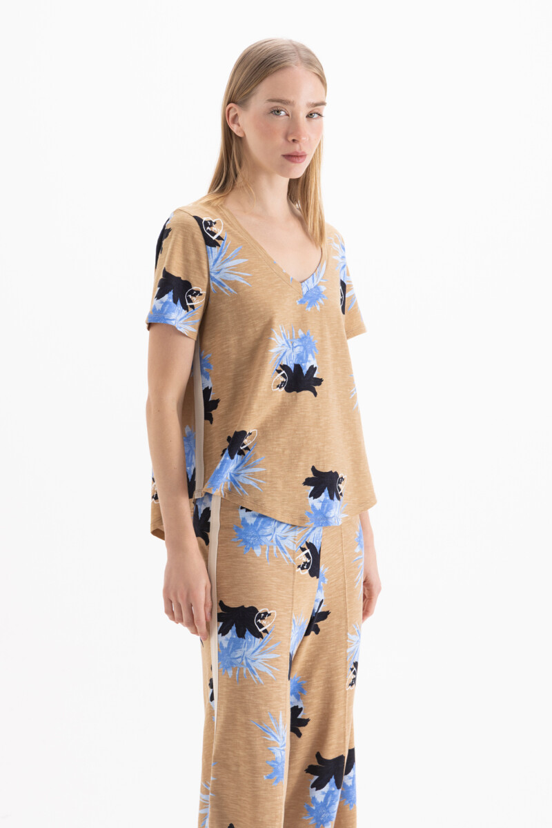 REMERA CRISTAL Camel