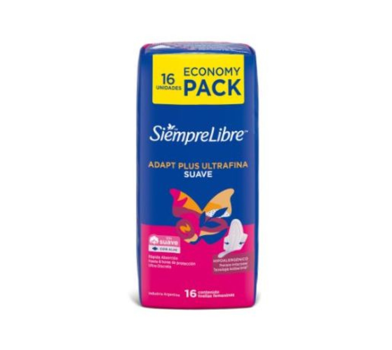 Siempre Libre Toallas Ultra Finas Alas 16 Unidades 