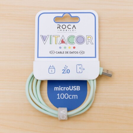 CABLE DE DATOS ROCA VITACOR USB A MICRO USB CELESTE