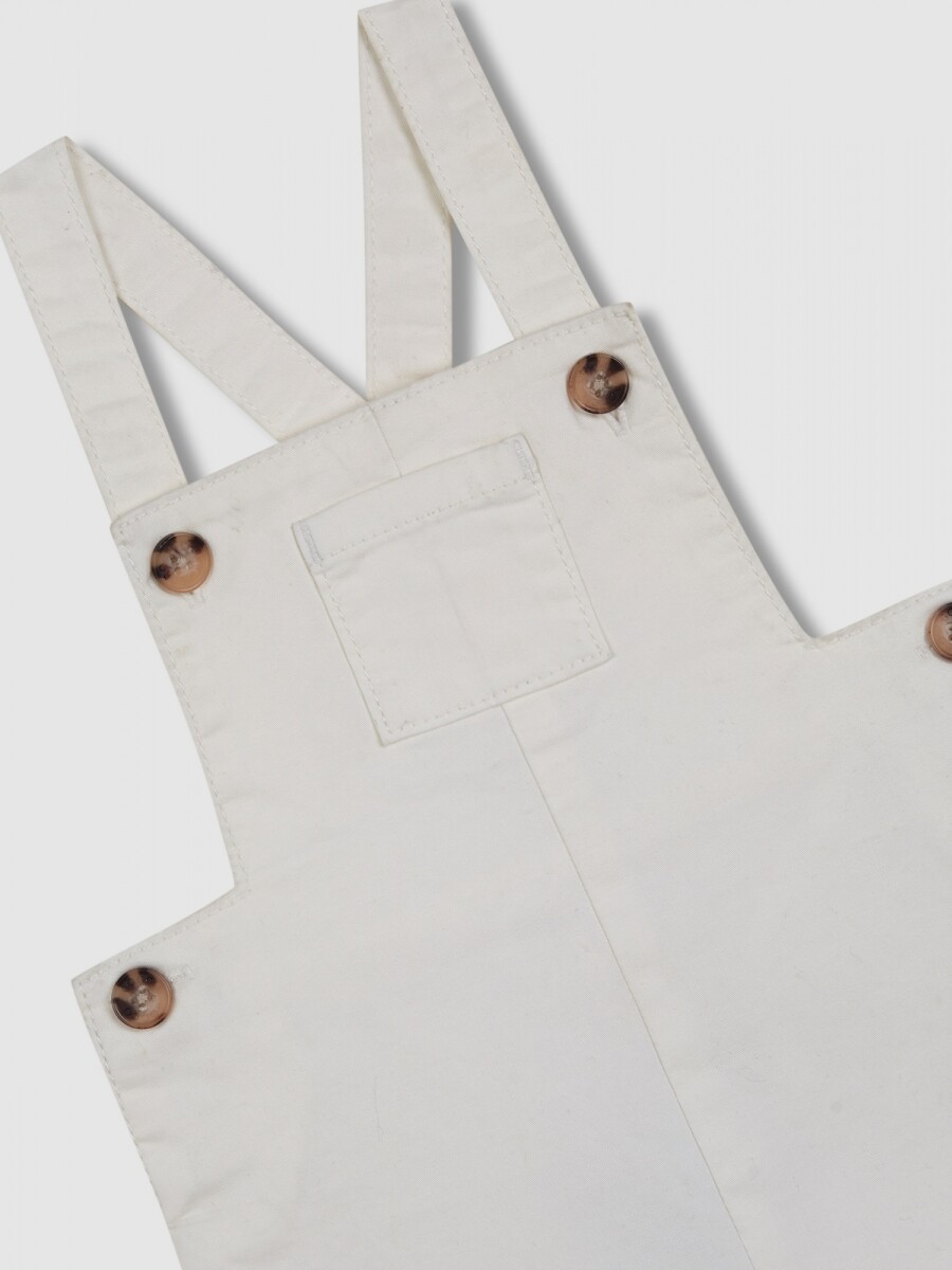 Peto Corto Con Bolsillo Blanco