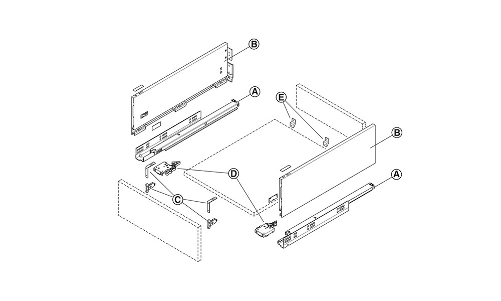 CAJON MATRIX BOX SLIM ALTO 552.23.575 Cajon Matrix Box Slim Alto 552.23.575