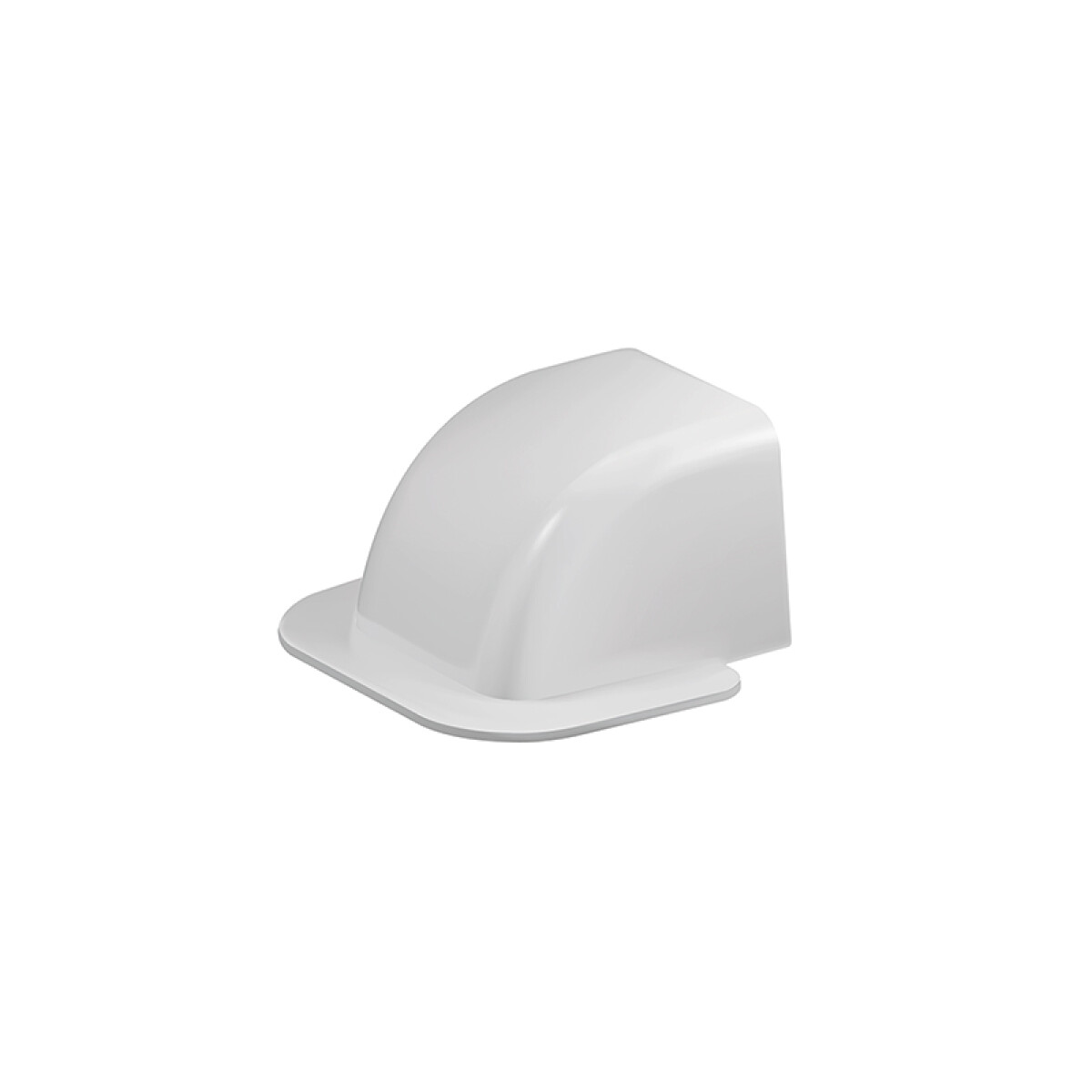 Curva pared PVC blanco para ducto 80x60mm - M29364 