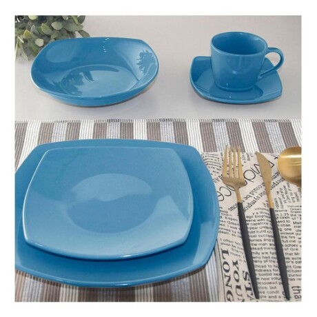 Juego de Vajilla 20 piezas en Cerámica Azul