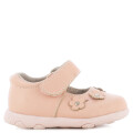 Zapatos de Niña MINI Miss Carol NEBULA con velcro y flores Rosado