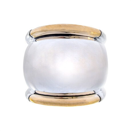 Anillo de plata 925 con double en oro 118 ktes. Anillo de plata 925 con double en oro 118 ktes.