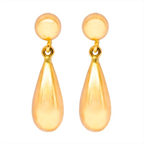 Par de caravanas de oro 18 ktes. GOTA. Par de caravanas de oro 18 ktes. GOTA.