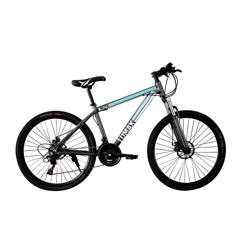 Bicicleta Montaña Aluminio rodado 26 Freno Disco Lumax Gris